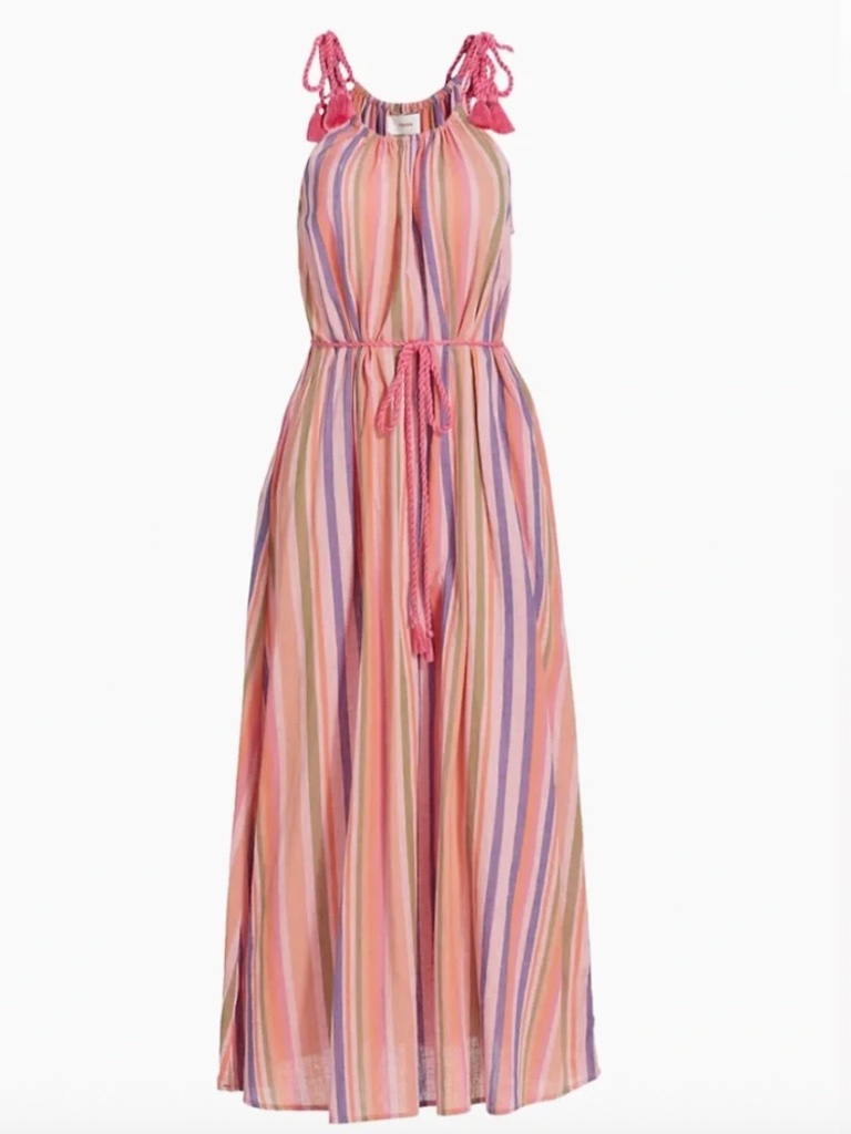 Xirena Esme Citrus Melange Cotton Maxi Dress - S